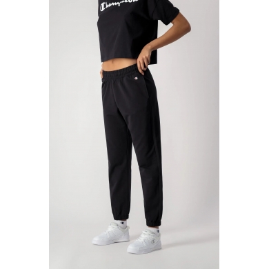 Champion Freizeit-Jogginghose aus Stretch-Baumwolle mit C-Logo lang 2022 schwarz Damen